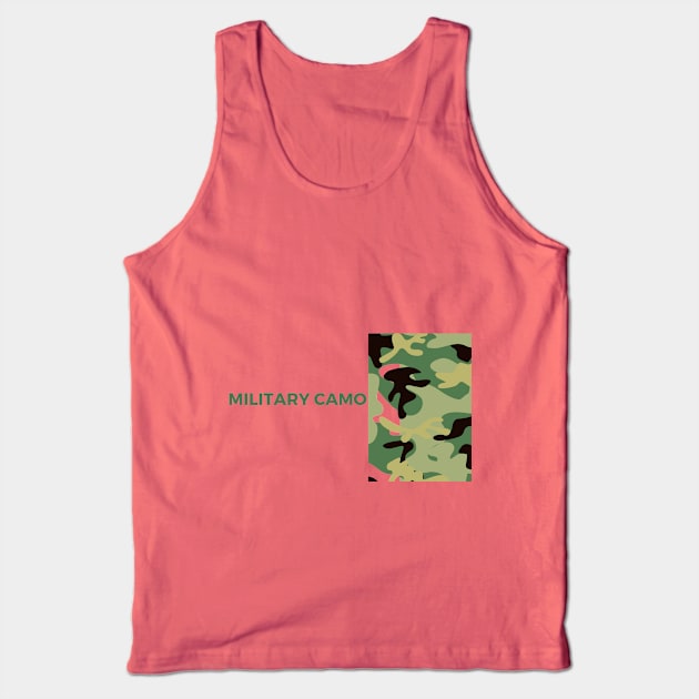 Military Camo Tank Top by brightakStudio